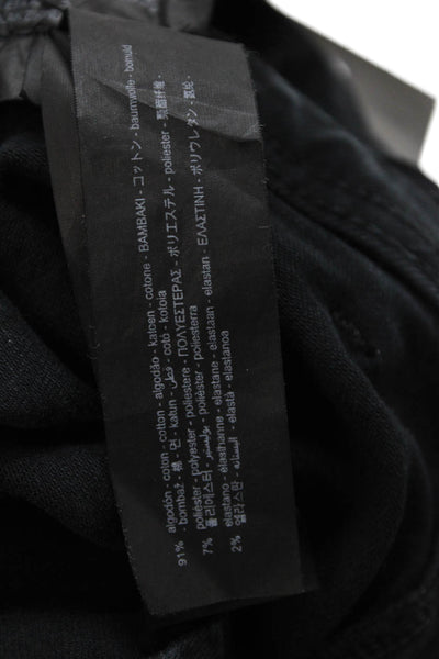 Zara Women Cropped High-Rise Black Pants Size 8