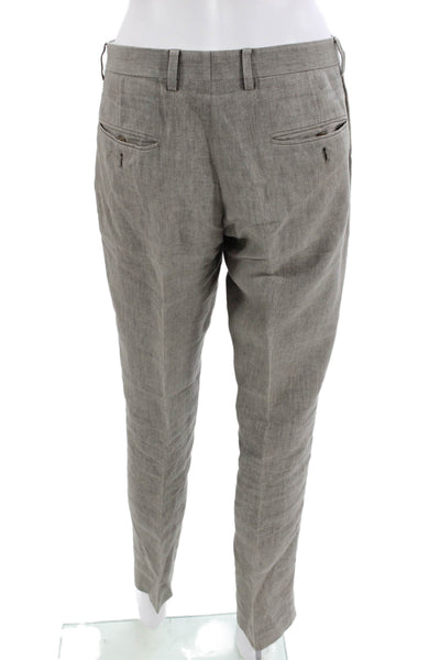 J Crew Mens Gray Linen Cropped Ankle Dress Pants Size 29