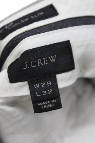 J Crew Mens Gray Linen Cropped Ankle Dress Pants Size 29