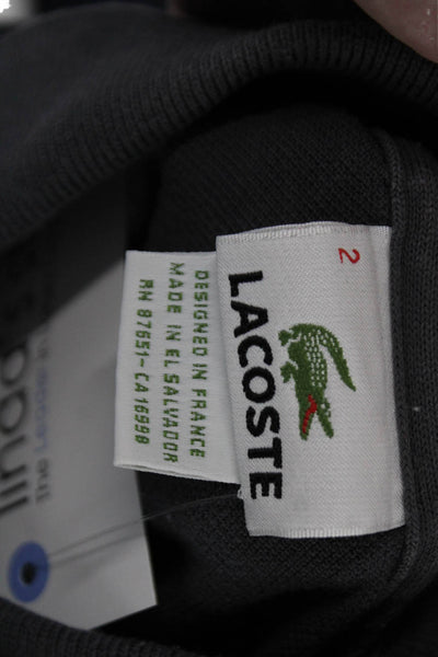 Lacoste Womens Dark Gray Collared Basic Polo Short Sleeve 100% Cotton Size XS