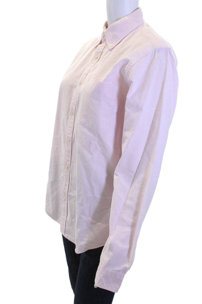 Uniqlo Mens Button-Down Cotton Collared Long Sleeve Pink Shirt Size 1