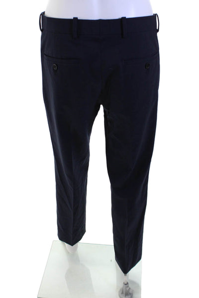 Theory Unisex Ankle Dress Pants Dark Blue Wool Button Size 29