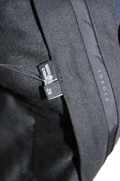 Theory Unisex Ankle Dress Pants Dark Blue Wool Button Size 29