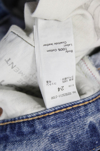 Moussy Womens 90s Blue Cotton Shorts Size 24