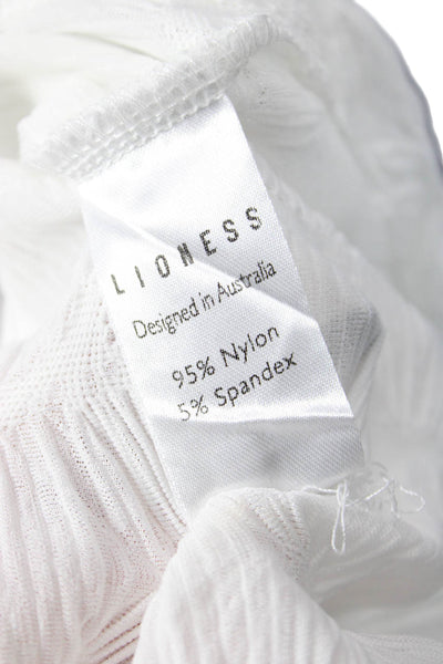 Lioness Women Bandage Mini Skirt Set White Size S