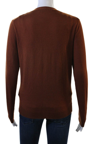 Zara Womens Cardigan Brown V-Neck Button Long Sleeve Size S