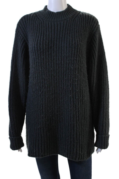 Zara Unisex Dark Gray Mock Neck Pullover Sweater Size S
