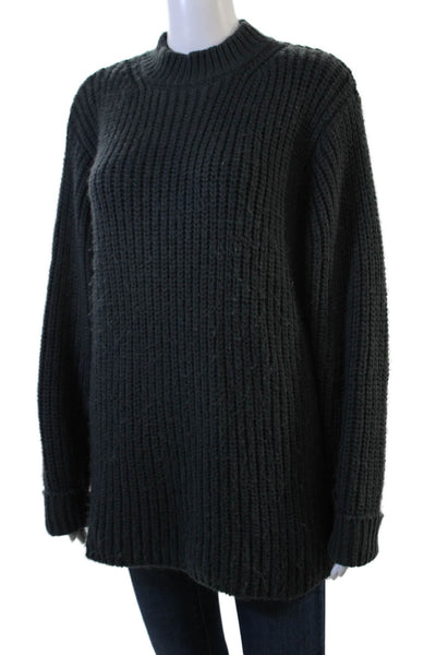 Zara Unisex Dark Gray Mock Neck Pullover Sweater Size S