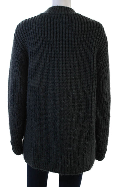 Zara Unisex Dark Gray Mock Neck Pullover Sweater Size S
