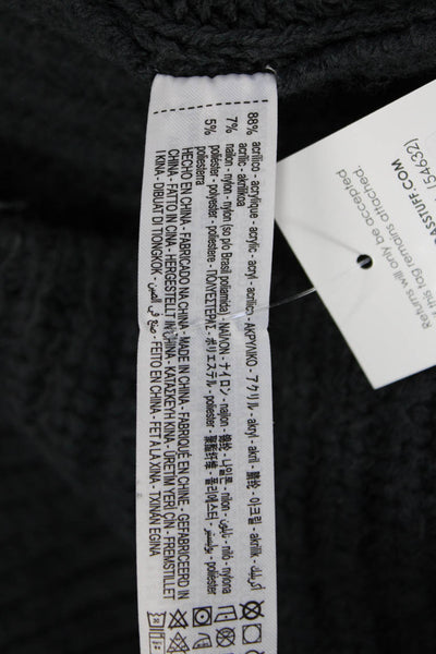 Zara Unisex Dark Gray Mock Neck Pullover Sweater Size S