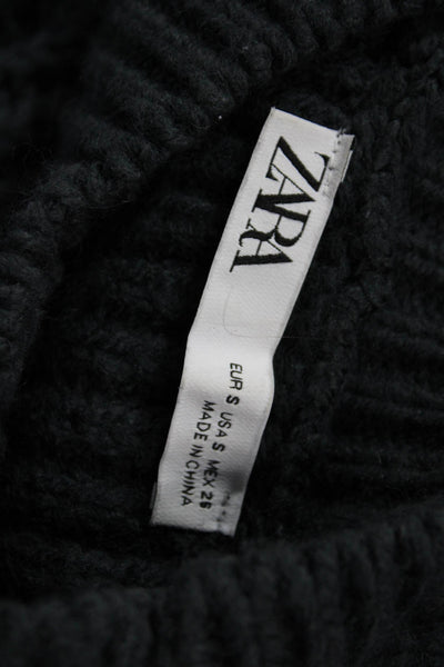 Zara Unisex Dark Gray Mock Neck Pullover Sweater Size S