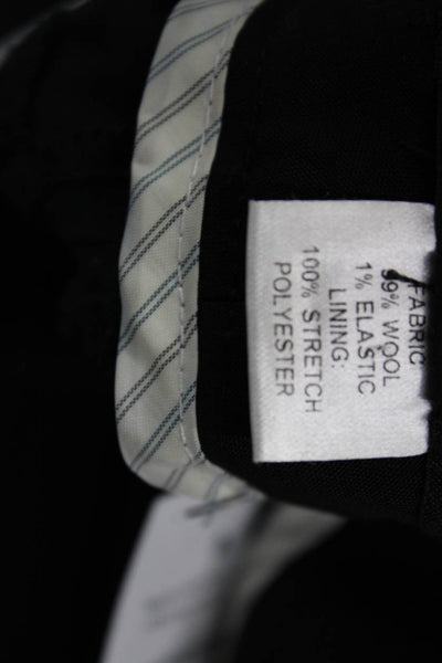 Shin Choi Women Dress Pants Black Wool Hook & Eye Size 8