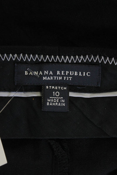 Banana Republic Womens Ankle Dress Pants Black Hook & Eye Size 10