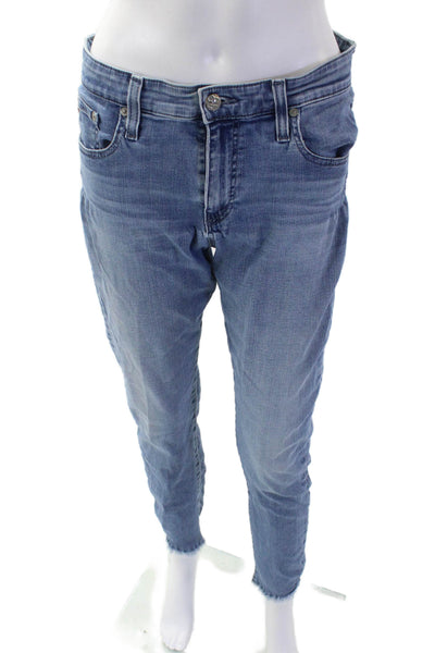 Adriano Goldschmied Women Boyfriend Cropped Blue Jeans Size 31