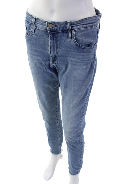 Adriano Goldschmied Women Boyfriend Cropped Blue Jeans Size 31