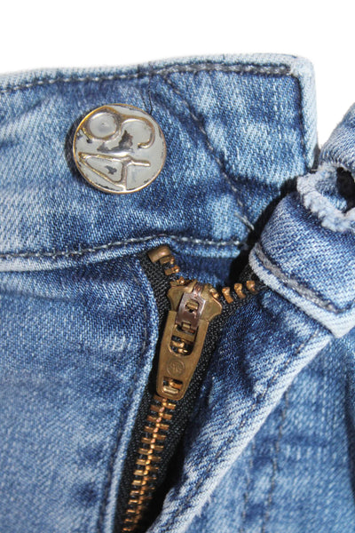 Adriano Goldschmied Women Boyfriend Cropped Blue Jeans Size 31