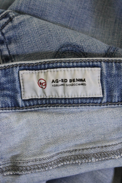Adriano Goldschmied Women Boyfriend Cropped Blue Jeans Size 31