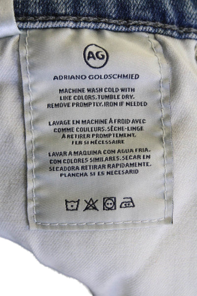 Adriano Goldschmied Women Boyfriend Cropped Blue Jeans Size 31
