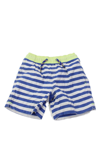 Crewcuts Childrens Boys Striped Swim Shorts Blue White Size 5