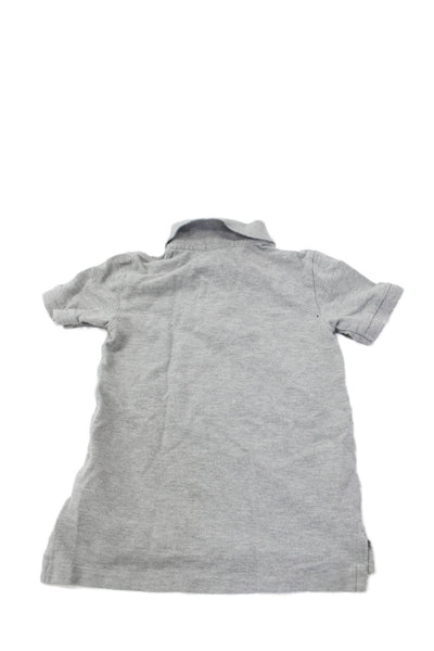 Polo Ralph Lauren Childrens Short Sleeves Rugby Shirt Grey Cotton Size 4