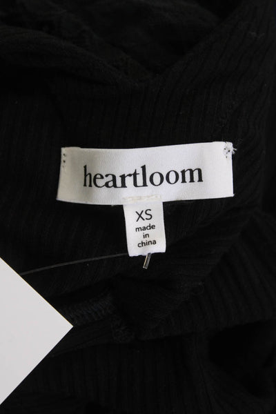 Heartloom Women V-Neck Black Bodysuit Jumpsuit Sleeveless Size XS