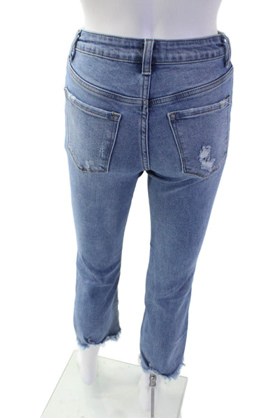 Vervet Women Cropped Straight Jeans Blue Size 24