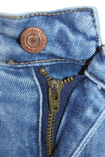 Vervet Women Cropped Straight Jeans Blue Size 24