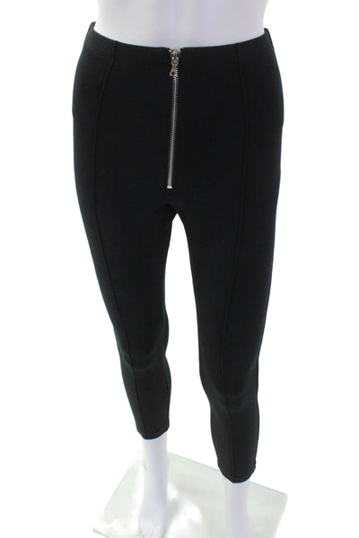 Enza Costa Women Cropped Ankle Pants Black Viscose Blend Size S
