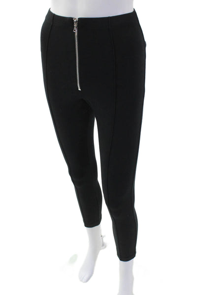 Enza Costa Women Cropped Ankle Pants Black Viscose Blend Size S