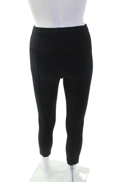 Enza Costa Women Cropped Ankle Pants Black Viscose Blend Size S