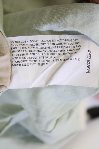 Theory Womens Cropped Ankle Light Blue Linen Blend Pants Size 00