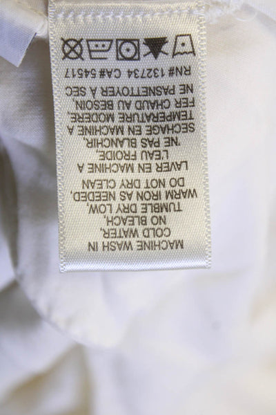 Bella Dahl Women White Collared Button-Up Blouse ECOVERO Long Sleeve Size XS