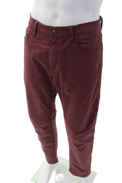 Flint and Tinder Mens Chino Pants Red Button Closure Size 34