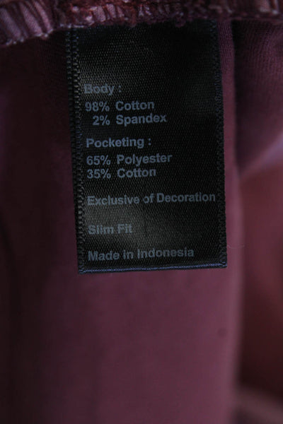 Flint and Tinder Mens Chino Pants Red Button Closure Size 34