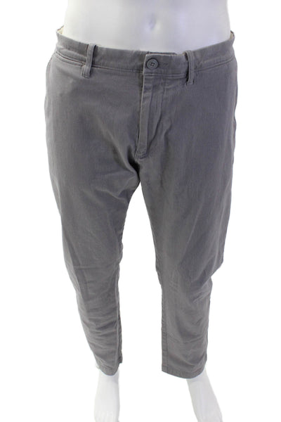 J Crew Men Chinos Gray Button Cotton Size 35