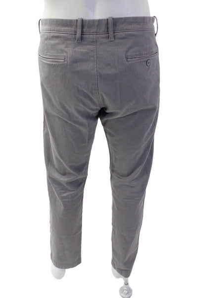 J Crew Men Chinos Gray Button Cotton Size 35