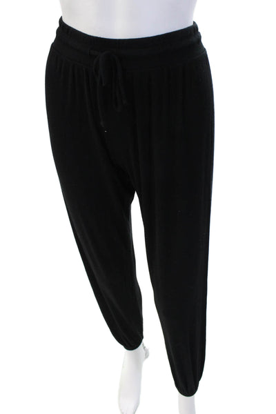 LNA Women Jogger Sweatpants Black Drawstring Rayon Spandex Size XS