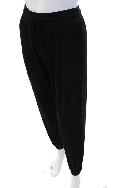 LNA Women Jogger Sweatpants Black Drawstring Rayon Spandex Size XS