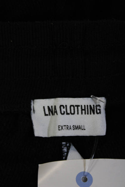 LNA Women Jogger Sweatpants Black Drawstring Rayon Spandex Size XS