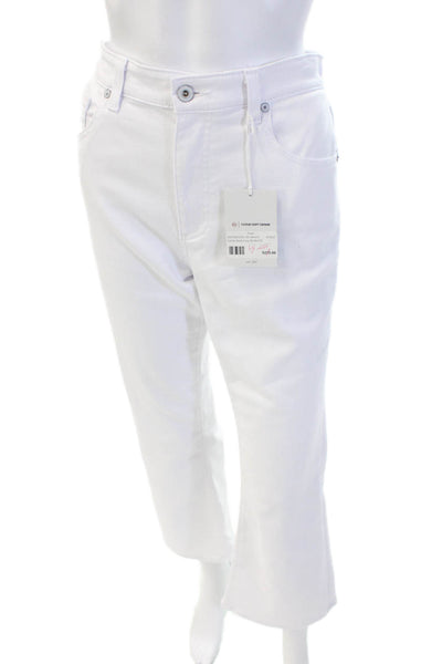 AG Adriano Goldschmied Womens White Bootcut Flared Jeans High Rise Size 29