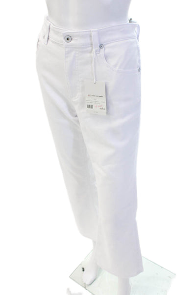 AG Adriano Goldschmied Womens White Bootcut Flared Jeans High Rise Size 29