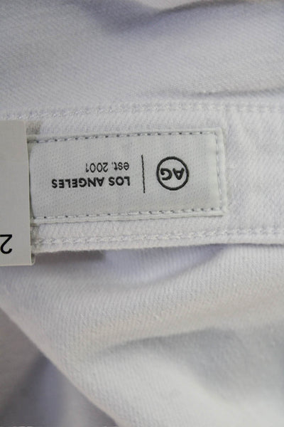 AG Adriano Goldschmied Womens White Bootcut Flared Jeans High Rise Size 29