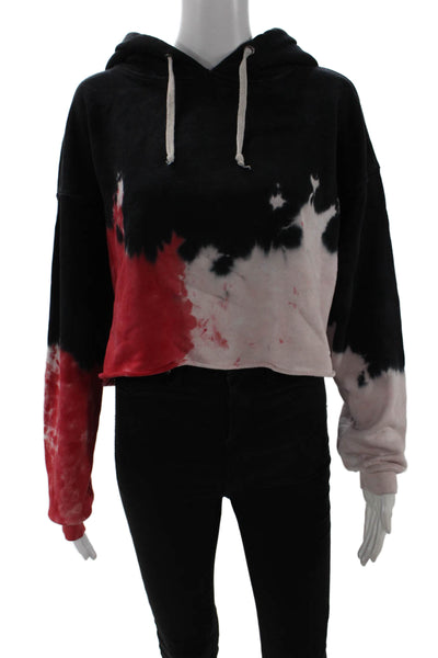 Re/Done Women Black 100% Cotton Pullover Hoodie Drawstring 90s Size XS