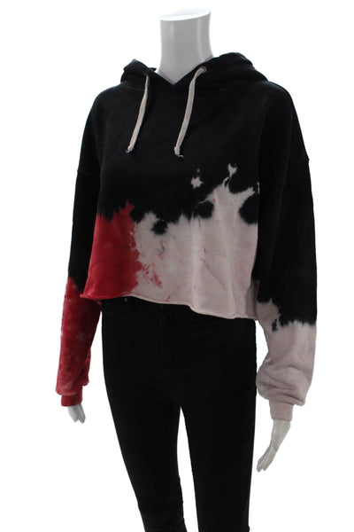 Re/Done Women Black 100% Cotton Pullover Hoodie Drawstring 90s Size XS