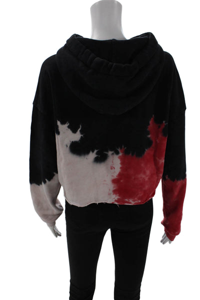 Re/Done Women Black 100% Cotton Pullover Hoodie Drawstring 90s Size XS
