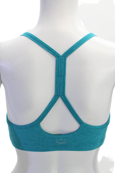 Beyond Yoga Women's Scoop Neck Athletic Workout Sport Bra Green Size S