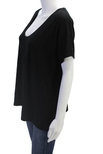 Hatch Women Jersey T-Shirt Black V-Neck Short Sleeve Maternity Size 1