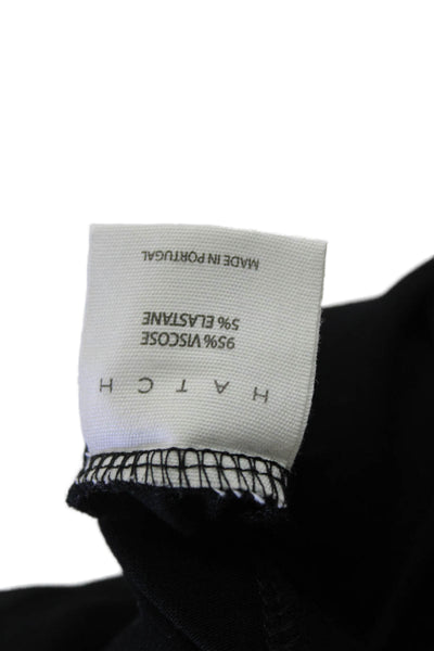 Hatch Women Jersey T-Shirt Black V-Neck Short Sleeve Maternity Size 1