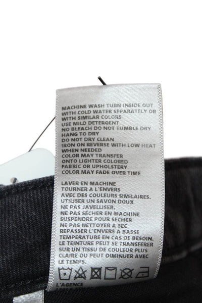 L'Agence Women Skinny Cropped Black Jeans Size 26