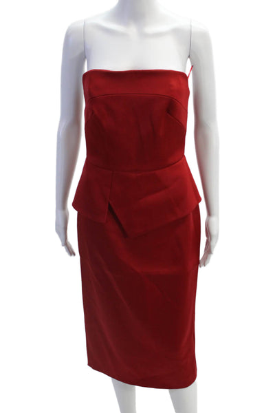 Limited Edition For Net-A-Porter Women Red Bodycon Pencil Dress Size 8
